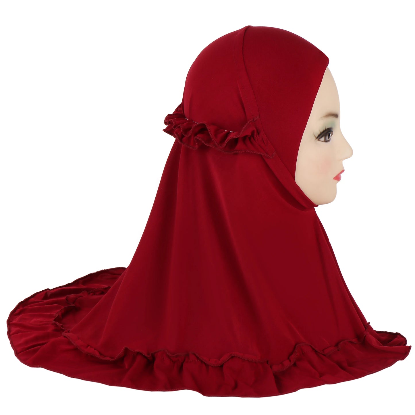 H361 Beautiful Fit 3-6 Years Old Girls Cute Hijab Head Scarf With Crinkles Baby Muslim Shawl Turban Caps
