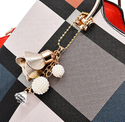 Luxury Design Messenger Bags Women PU Leather Purse and Handbags for Women Vintage Plaid Ladies Travel Crossbody Shoulder Bag