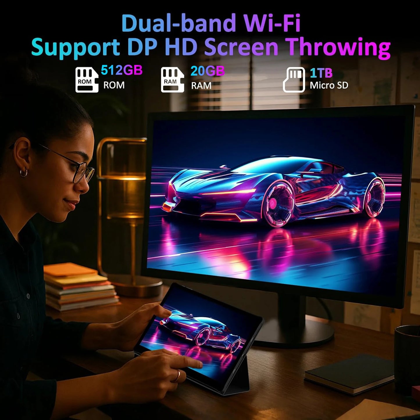 2026 Global Version Android 15 Tablet 14 inch Tablet PC 20GB 512GB 13800mAh Phone Call BT5.0 5G WiFi GPS Google Play Laptop Pads