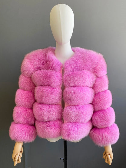 Women's Fur Coat Fox Fur Jackets for Women Clothing Natural Real Fox Fur Jacket Coats for Women Fur Jacket in Promotion