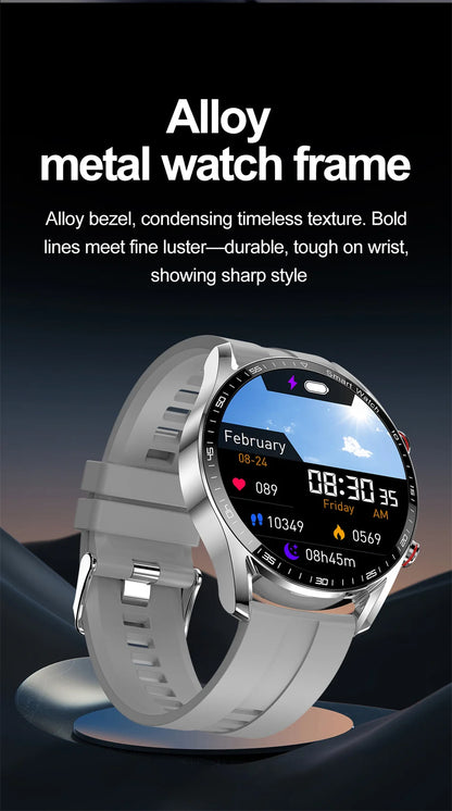2025 New Business Smart Watch Men Bluetooth Call 1.53-inch AMOLED HD Display Multi-Sport Modes Heart Rate Monitor Smartwatch Man