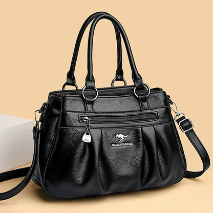 Three Layers Luxury Casual Tote Women Bag High Quality Leather Ladies Hand Bags for Women Big Shoulder Crossbody Bags Sac A Main