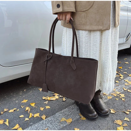Vintage Casual Tote Bag New Large-capacity Handbag Europe America Popular Hot Selling Underarm Bag High-quality Pu Commuter Bags