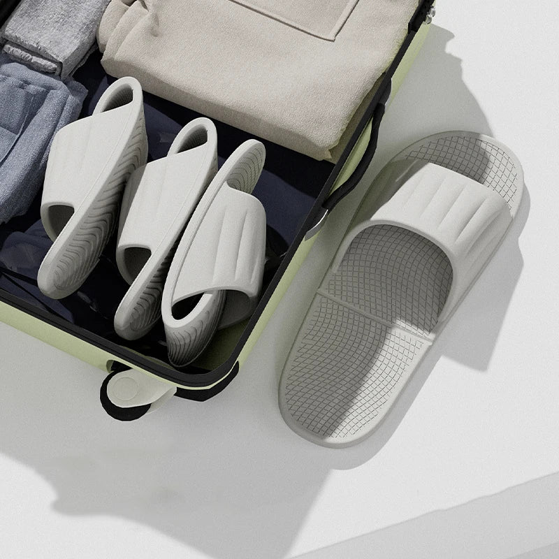 Foldable Travel Slippers for Women Men Non Slip Soft Sole Lightweight Bathroom Shower Slippers Quick Dry EVA Hotel Beach Shoes