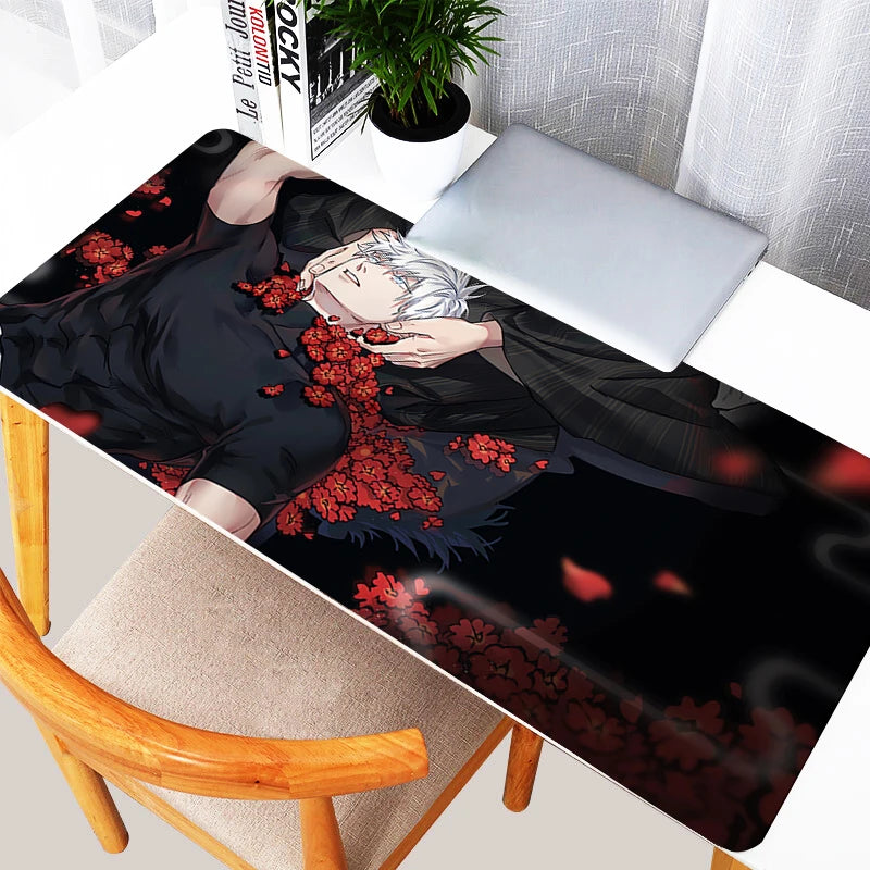 Mouse Pad Laptop Purple Japan Anime Gojo Mousepad XXL Non Slip Keyboard Rug PC J-jujutsu K-kaisen Extended Desk Mat For Boy Gift