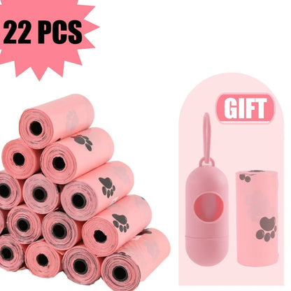 20Rolls Dog Poop Bag Outdoor Cleaning Poop Bag Biodegradable Cat Dog Garbage Bag with Dispenser Gift Dog Waste Bags Pet Supply