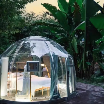 Clear Igloo Geodesic Dome Bubble Tent Detachable Modern Design Aviation Aluminum Alloy Sound Heat Insulation Bubble House
