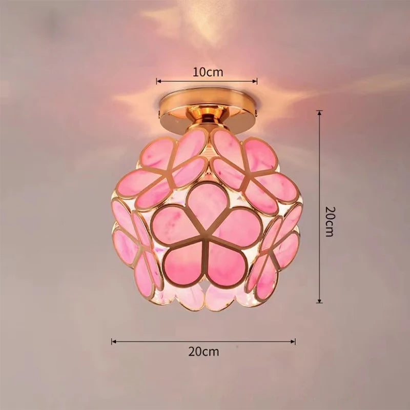 Modern Glass Pendant Lights for Restaurant Cafe Decoration Hanging Lamp Ceiling Chandeliers Nordic Flower Lighting Hotel Decor