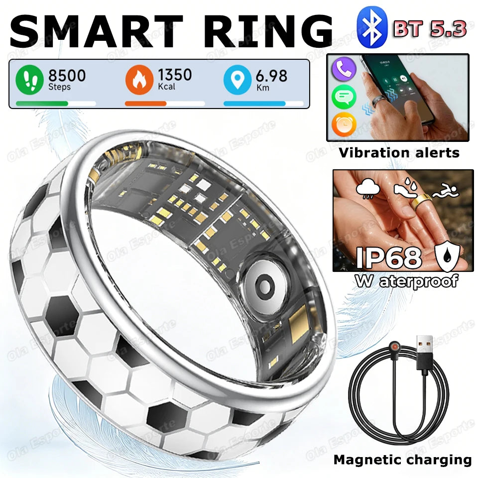New Incoming Call Vibration Reminder Smart Ring 2026 Gesture Control Messages Alarms Health Monitor Sports Smartring Men Women
