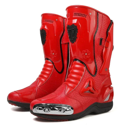 JG-Wolf Waterproof Motocross Boots Adventure Touring Steel Toe Off-Road Boots CE Certified Dirt Bike Motorcycle Racing Boots Men