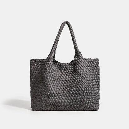 Large size women's tote bag Women's fashion bags 2024 Hot product Neoprene material women's hand-woven bag Large volume Tote bag