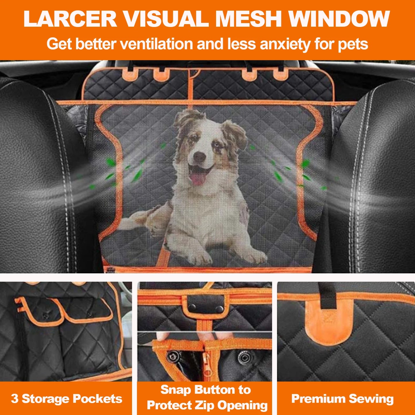 Dog Car Seat Cover Waterproof Pet Dog Carriers Travel Mat Rear Back Seat Safety Pad Hammock For Small Medium Large Dogs Car
