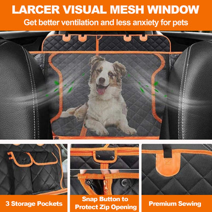 Dog Car Seat Cover Waterproof Pet Dog Carriers Travel Mat Rear Back Seat Safety Pad Hammock For Small Medium Large Dogs Car