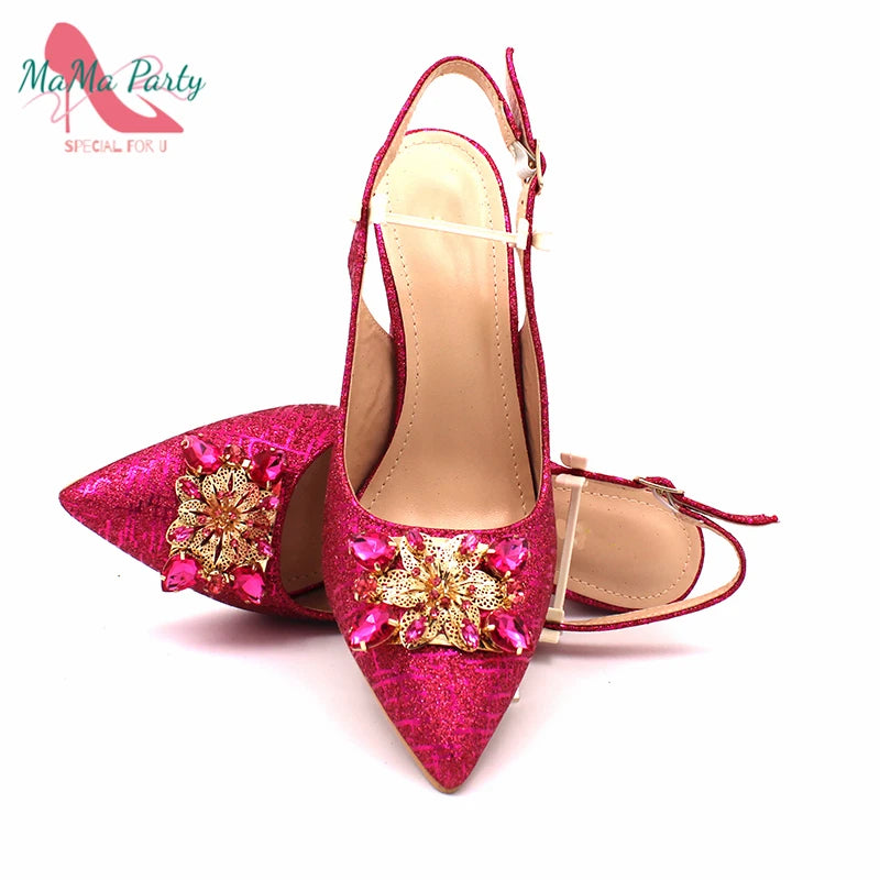 The US for Duty Free  Specials Design Nigerian Women Shoes Matching Bag Set in Royal Blue Color Italian Ladies Pumps for  Party