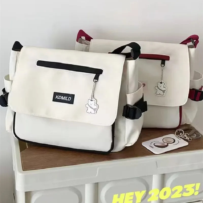 Top Quality Oxford Diagonal Cross Bag Youth Fashion Casual Version Ladies Canvas Shoulder Bag Solid Color Women Messenger Bags