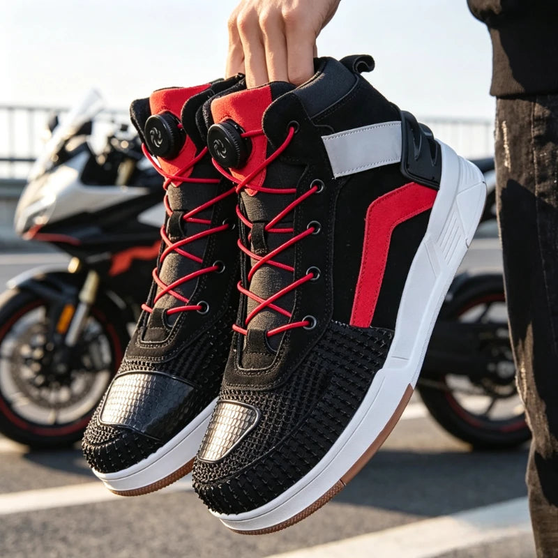 JG WOLVES Motorcycle Boots 2027 New Men Women Motorbike Riding Shoes Breathable Biker Boots Motorboats Motorcycle Shoes Bota