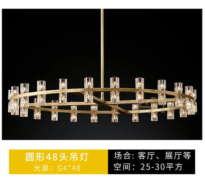 Villa Duplex Chandelier New Light Luxury Light Post Modern Crystal Chandelier Light Luxury For Living Room Lamp Home Decoration
