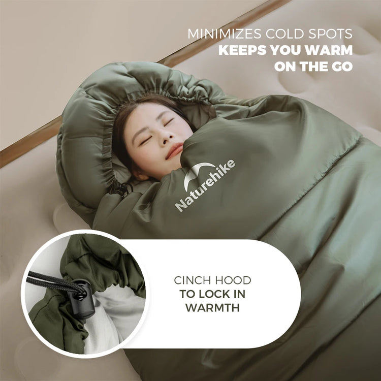 Naturehike Camping Sleeping Bag Ultralight Waterproof 4 Seasons Warm Envelope Type Sleeping Bag for Outdoor Hiking Backpacking