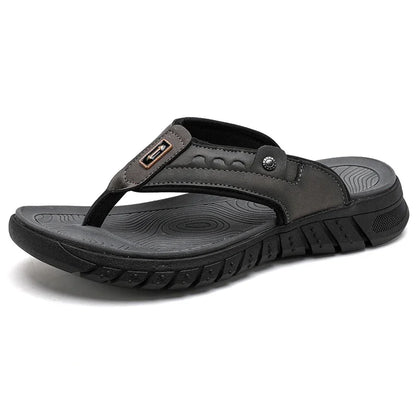 Flip Flops Summer Men's Outdoor Thick Soled Beach Shoes Breathable Cool Non Slip Comfort Sandals Male Casual Hiking Sandals