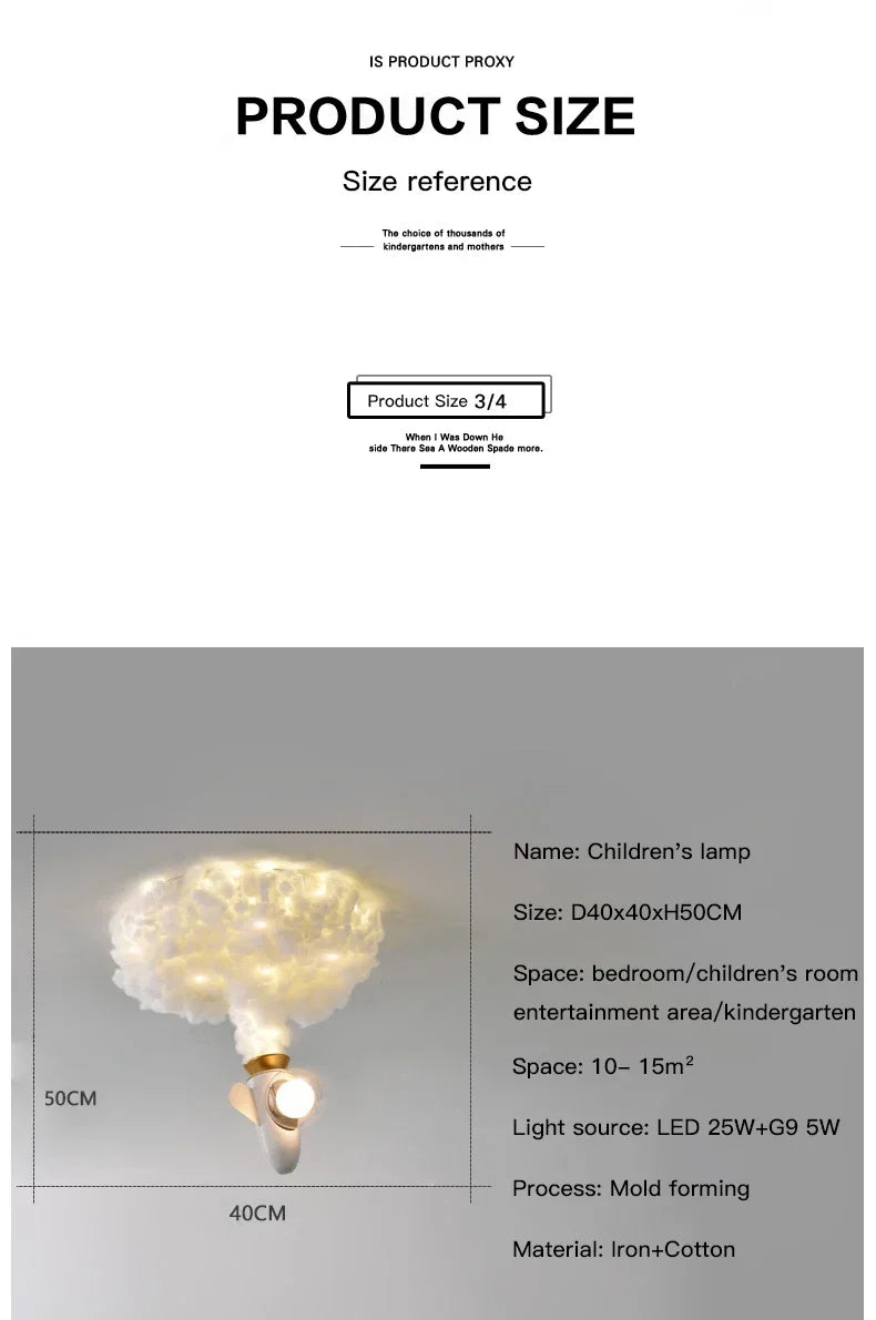 2025 Rocket Astronaut Ceiling Light For Bedroom Study Kids Nursery Modern Creative Led Cloud Led Lights Boys Children Room Light