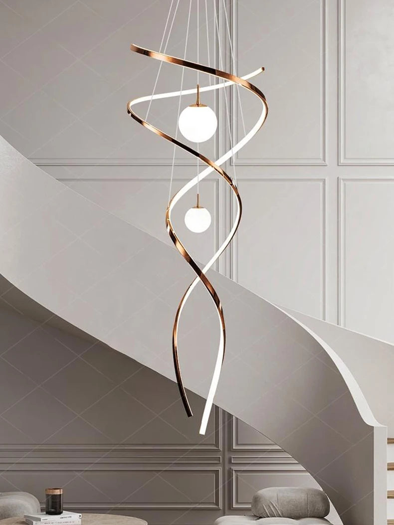 Modern home decor led lights pendant light lamps forstaircase Chandeliers for living room hanging light indoor lighting