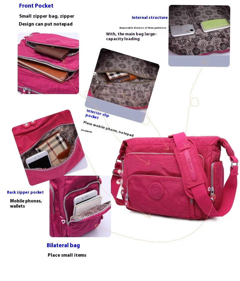 TEGAOTE Messenger Bags Women Crossbody Shoulder Bag Lady Bolsa Feminina Mujer Large Solid Beach Travel Bag Female Zipper 2024