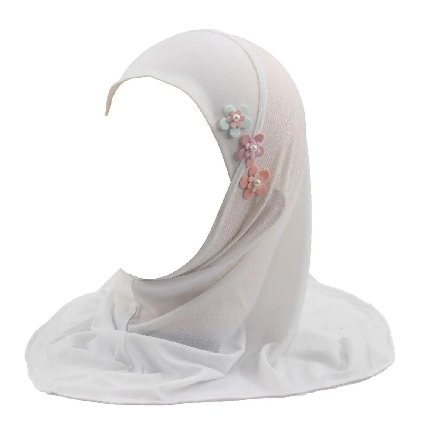 Muslim Hijab for Girls, Arab Turban, Islamic Khimar, Directly Instant Hijab, Plain Color Scarf, Flower Color in Random