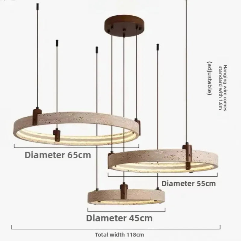 Artistic High-End Natural White Stone Dimming Function Wood Decoration Dining Room Living Room Exhibition Hall LED Modern