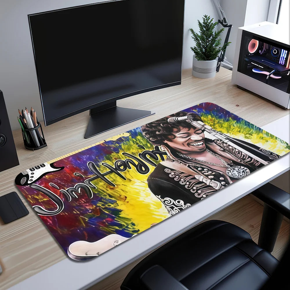 Singer J-JIMI HENDRIX THE Last Experience Mouse Pad Large Desk Mat Keyboard Ergonomic Office Rubber Game PC Non-slip Anti-fray H