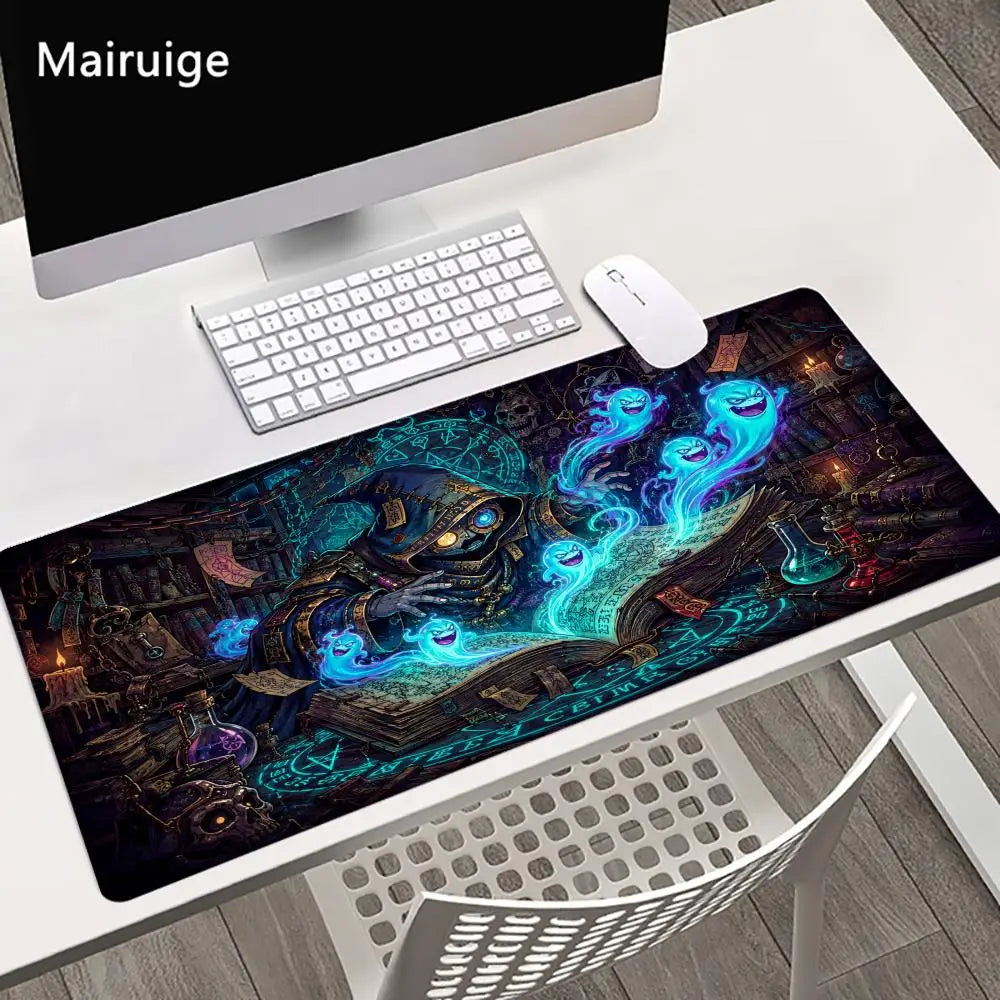 Mystical Wizard Big Size Mouse Pad Non-slip Rubber Base Desk Mat for Home Office Daily Use Deskpad Keyboard Pad Mouse Mat