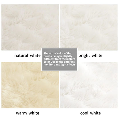 Long Strip Carpet Fluffy Soft Faux Fur Plush Bedroom Bedside Carpets Girl's Room White Home Decoration Rugs Furry Chair Cushion