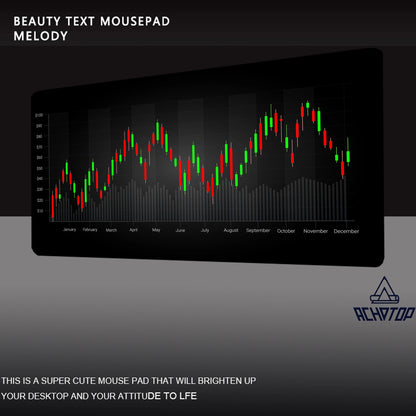 Stock Market Computer Pad Bitcoin Chart Pattern Mouse Pad Trader Computer Desk Pad Candlestick Pattern Pad Office Keyboard Pad