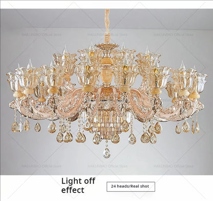 Postmodern Chandelier Living Room Lights European Dining Room Bedroom Home Master Luxury Atmospheric Lamps Villa Crystal Lamps