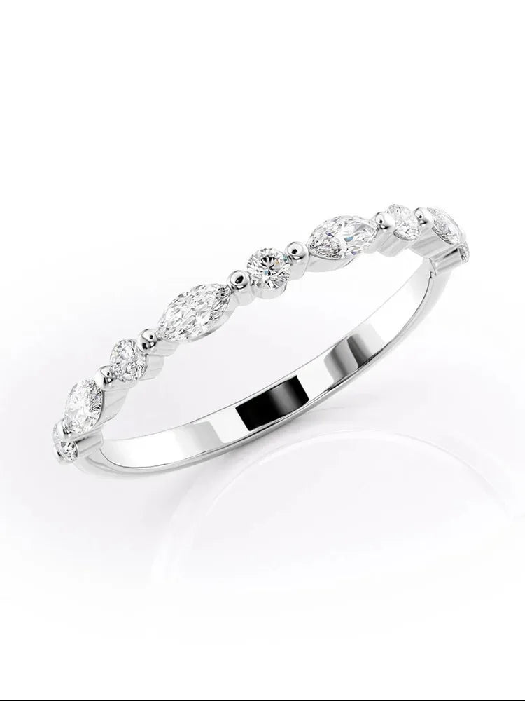 925 Sterling Silver Simplicity Classic Zircon Bead Ring For Women Engagement Wedding Luxury Fashion High Quality Fine Jewelry