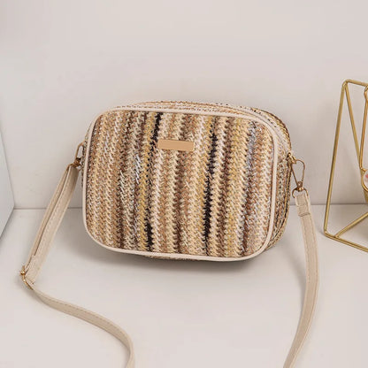Trendy Ladies Bags, Fashionable and Artistic Weaving, Multi-color Straw Woven Bags, Ethnic Style Crossbody Bags, Women's Bags