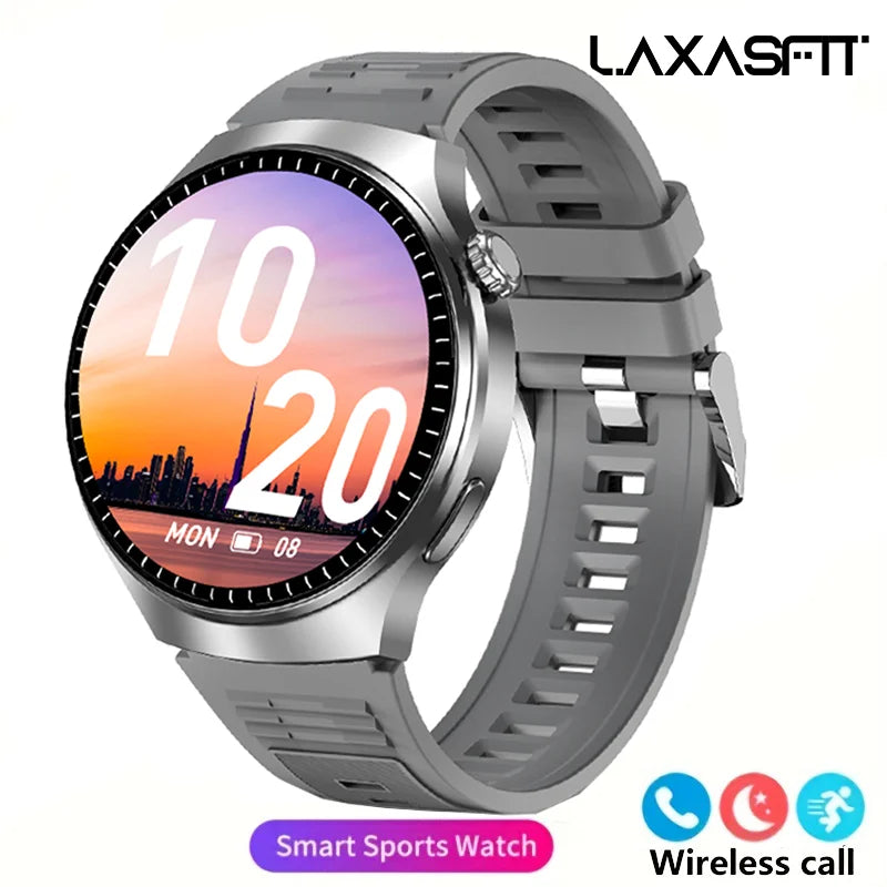 LAXASFIT 1.52" HD Smart Watch Game Dial Dynamic Dial Bluetooth Call Voice Assistant Fitness Tracker Wireless Charging