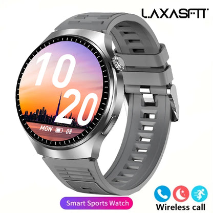 LAXASFIT 1.52" HD Smart Watch Game Dial Dynamic Dial Bluetooth Call Voice Assistant Fitness Tracker Wireless Charging