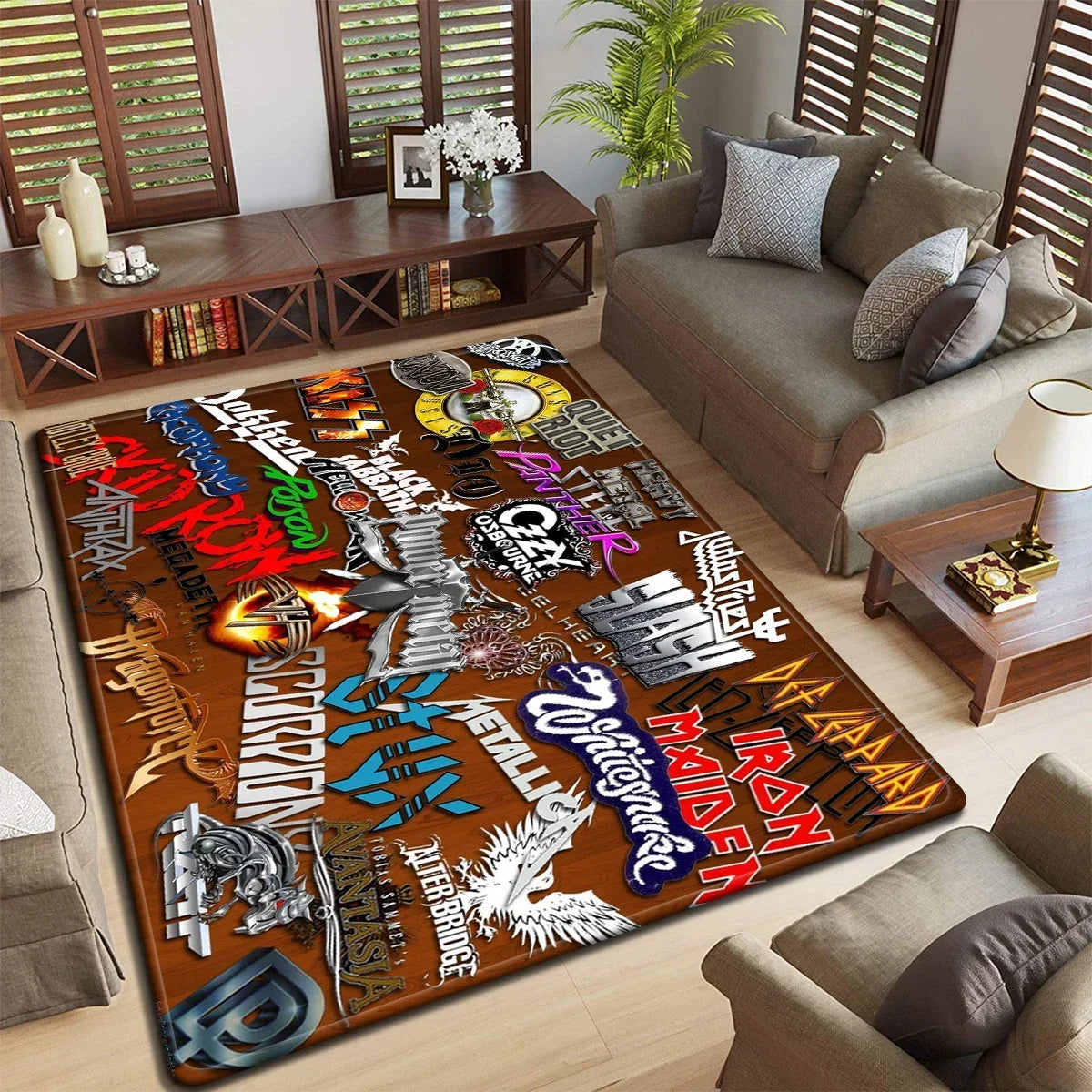 Band logo Music Rock and Roll logo Pattern Carpet Kitchen Mat Doormat Bedroom FloorDecoration LivingRoom Bathroom Anti-slip Rug