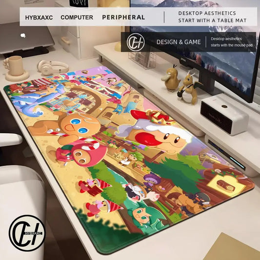 Anime Mousepad Cookie Run K-Kingdom MousePad Gaming Accessories Non-Slip Desk Mat Gamer Pc Cabinet Mouse Pad Laptop Carpet Mats