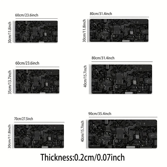 1pc Large Circuit Board Design Gaming Mouse Pad Non-Slip Cool Desk Mat HD Pads for Office PC Decorations for Home Gamer Playmat