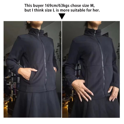 Winter Women's Wool Jacket Stand Collar Warm Breathable Cold Resistant Casual Comfortable Outdoor Travel Hiking Clothing