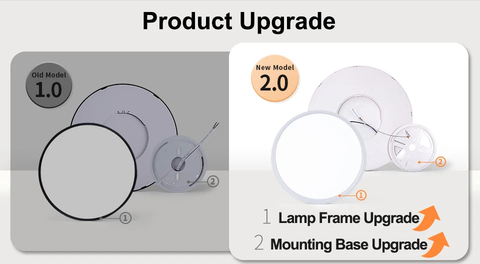 50CM Large Ceiling Lamp Smart APP/Remote Control Dimmable for Bedroom 48W Ceiling Lights AC 110/220V LED Lights for Living Room