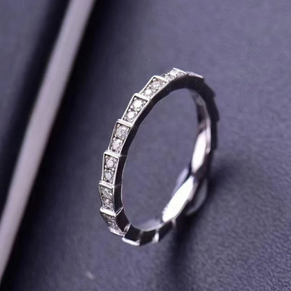 Moissanite Ring 100% Pass Diamond Tester Pen Matching Wedding Diamond Band for Women 925 Sterling Silver Female Single Tail Ring