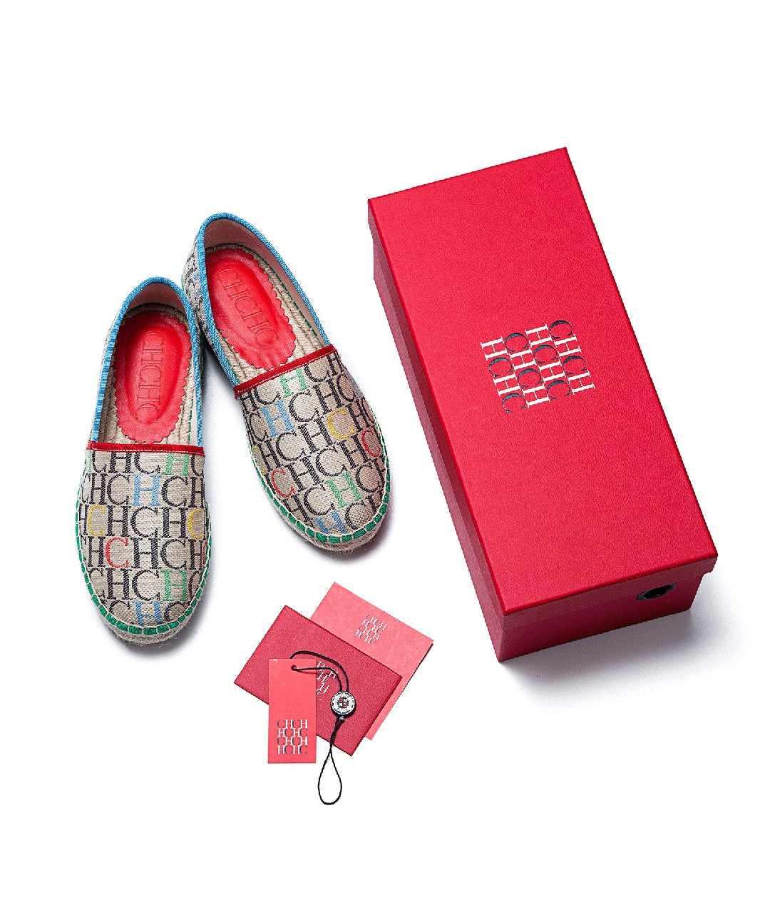 CH Fashion Monogram Print Commuter Flats Woven Material Fisherman 2025 New Luxury Brand Slip-On Women's Casual Shoes