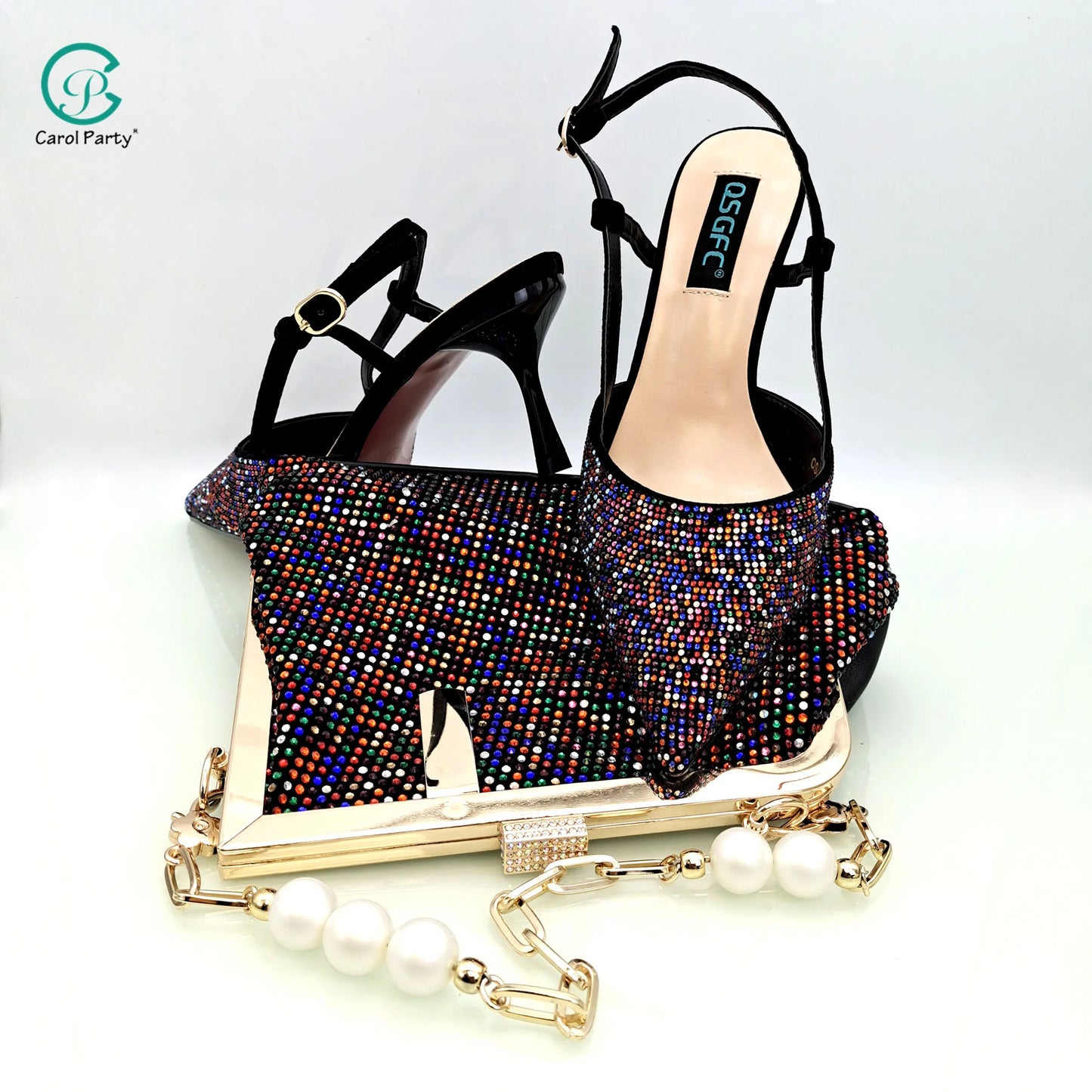 Nigerian Style Large Capacity Shoulder Bag African Ladies Wedding Party Shoes Or Commuter Shoes And Bag