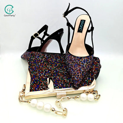 Nigerian Style Large Capacity Shoulder Bag African Ladies Wedding Party Shoes Or Commuter Shoes And Bag