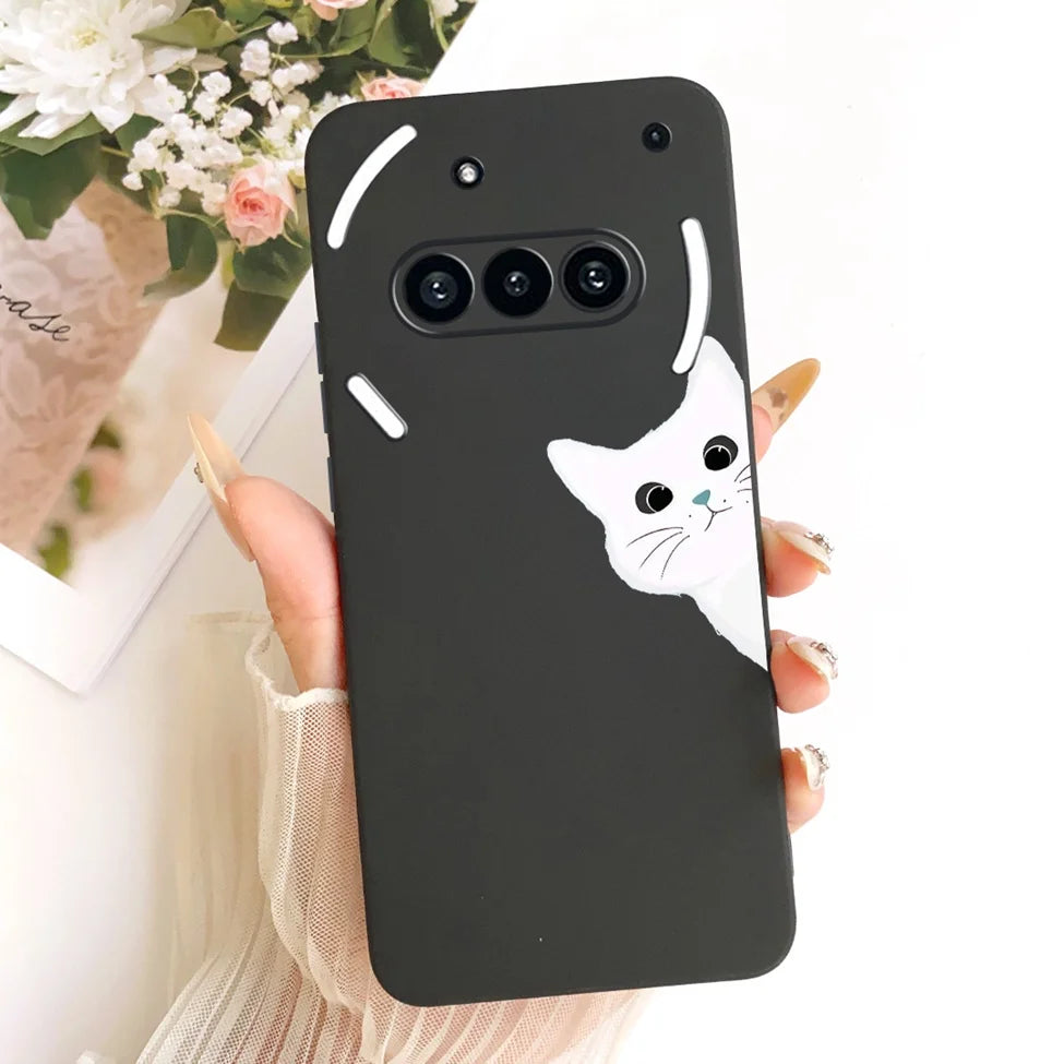 Casing For Nothing Phone (3a) A059 Cover For Nothing Phone 3a Case Silicone Cute Cat Fashion Butterfly Funny Painted