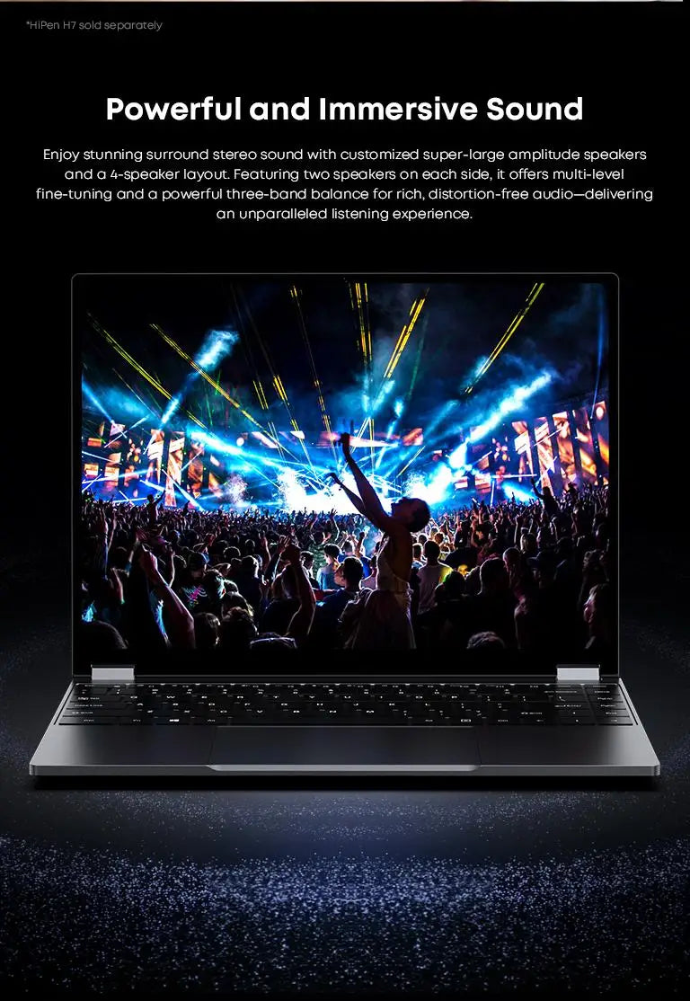 CHUWI FreeBook 2-in-1 Laptop IntelN150 13.4'' Touch 2.5K Screen 16GB LPDDR5 RAM 512GB SSD WiFi6 BT5.2 Convenient Office Notebook