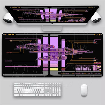XXL HD print Game Mouse Pad Star Trek Office PC Accessories Keyboard Starship Blueprint Gamer Computer Cabinet Desk Mat carpet