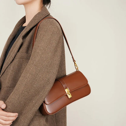 YANATARI Underarm Cowhide Genuine Leather Handbags Women Vintage Shoulder Bag Female Crossbody Bags Luxury High Quality 2025